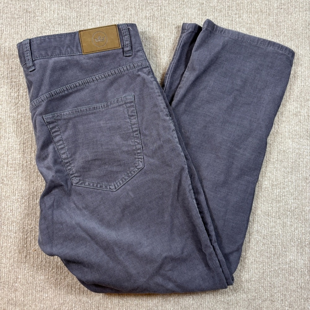 Peter Millar Super Soft Gray Corduroy 5-Pocket Pants Men's Size 32x28